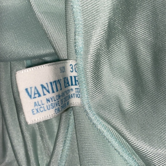 Vintage sea foam green maxi ship and robe set Vanity Fair size 36 - Picture 8 of 9